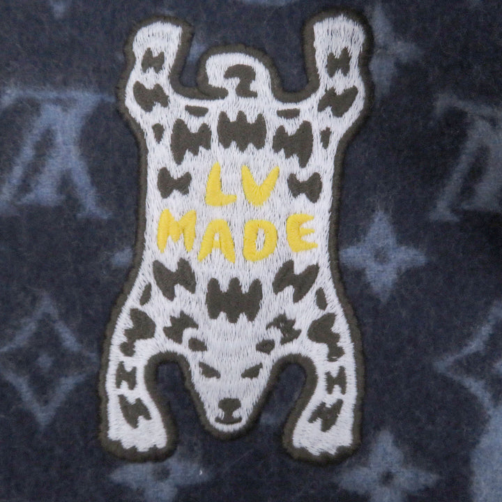 Excellent LOUIS VUITTON NIGO Scarf Echarpe Damier Giant Patch Logo Embroidery