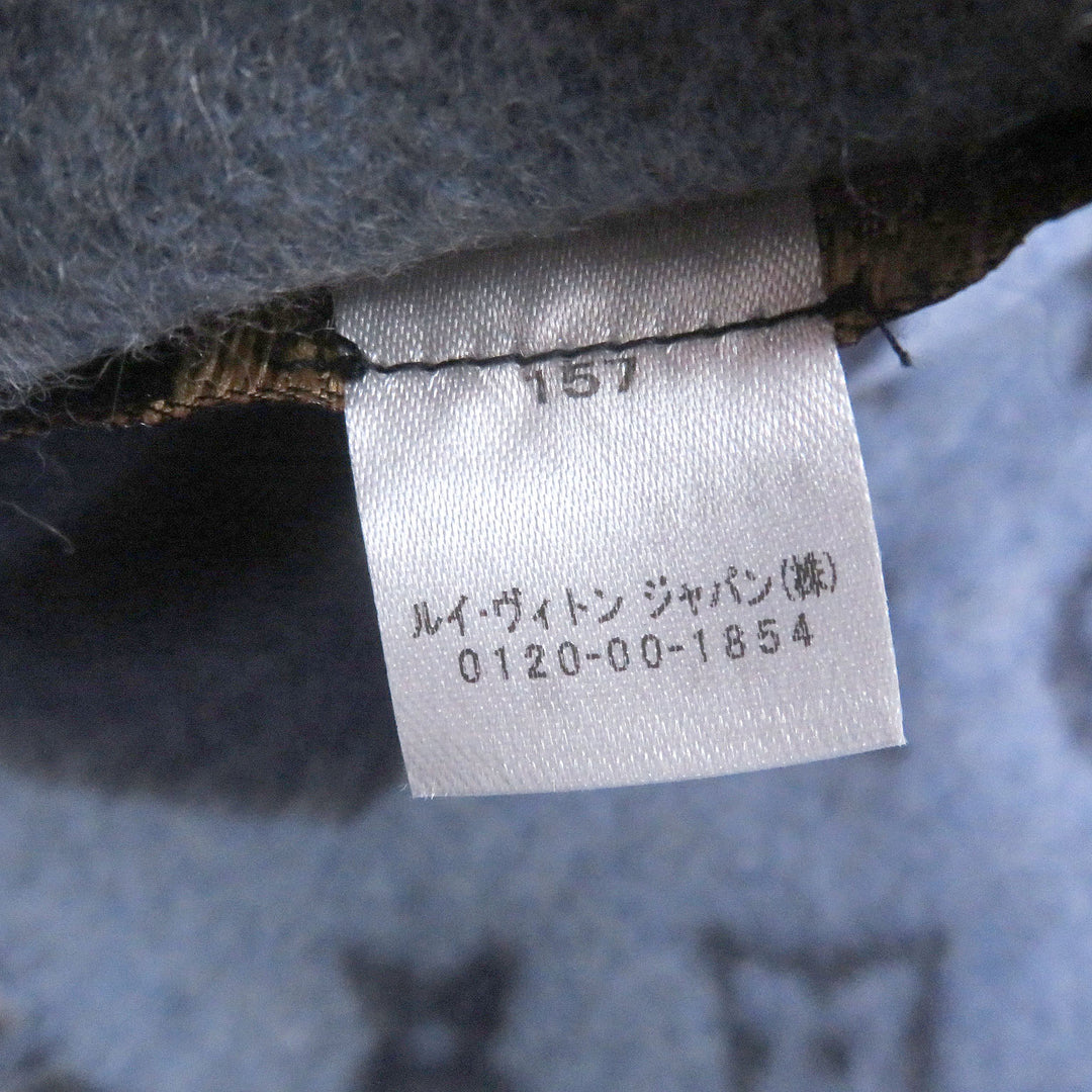 Excellent LOUIS VUITTON NIGO Scarf Echarpe Damier Giant Patch Logo Embroidery