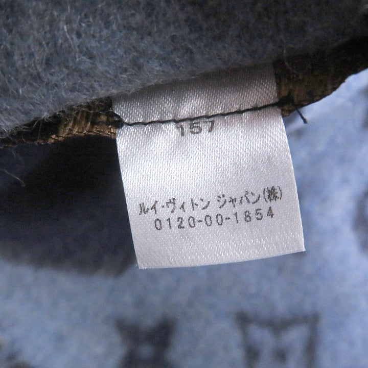 Excellent LOUIS VUITTON NIGO Scarf Echarpe Damier Giant Patch Logo Embroidery