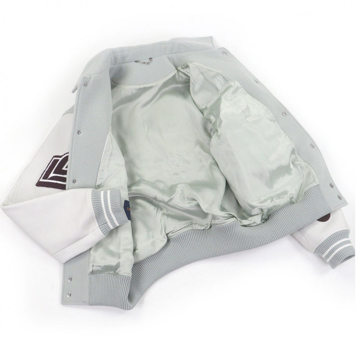 Excellent LOUIS VUITTON Stajan Leather sleeves with patch Blue gray