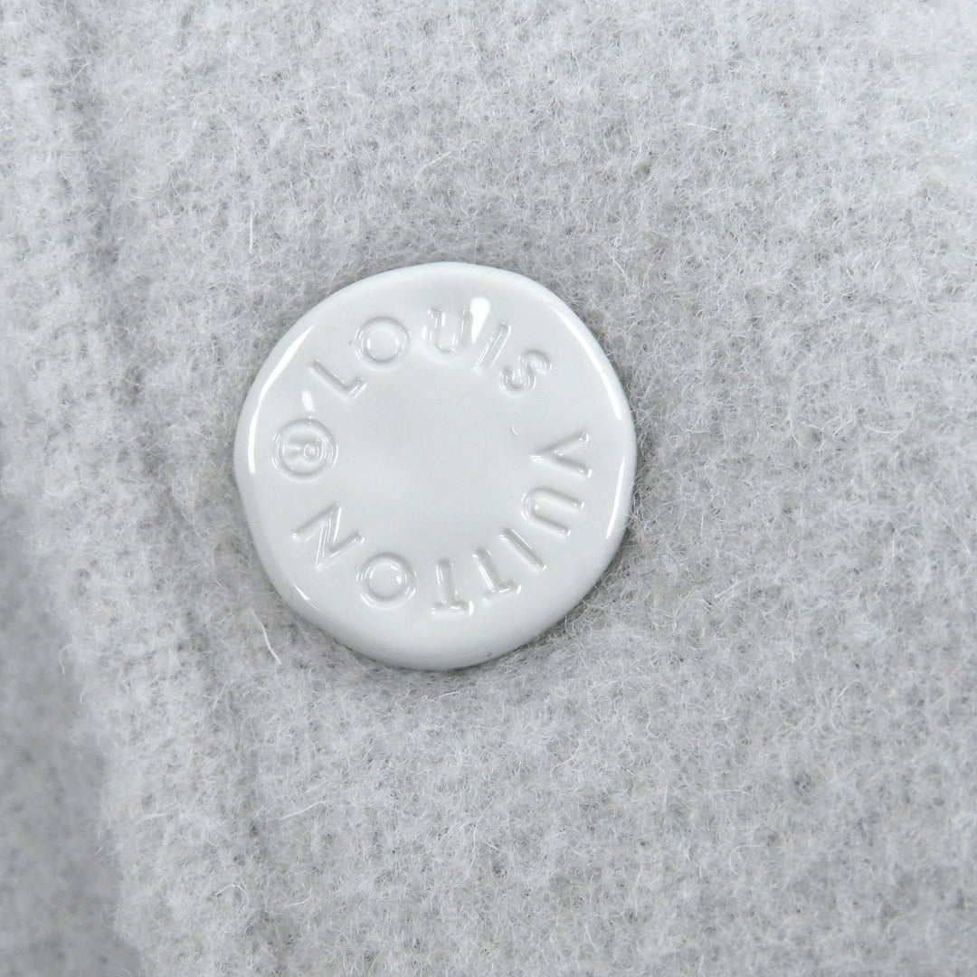 Excellent LOUIS VUITTON Stajan Leather sleeves with patch Blue gray