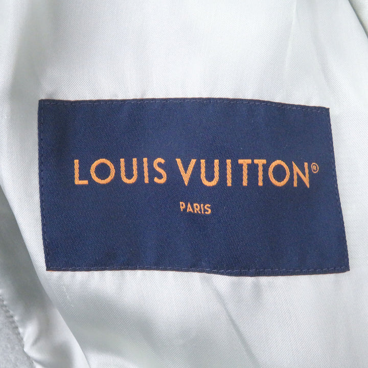 Excellent LOUIS VUITTON Stajan Leather sleeves with patch Blue gray