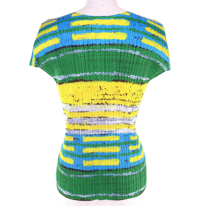 Excellent PLEATS PLEASE T-All-over print short sleeve T-shirt top 4 PP21-JK683