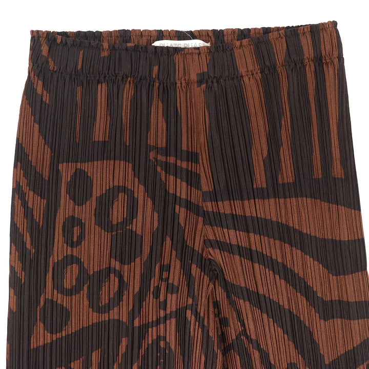 Excellent PLEATS PLEASE Pants All-over pattern long pants Brown Women 1