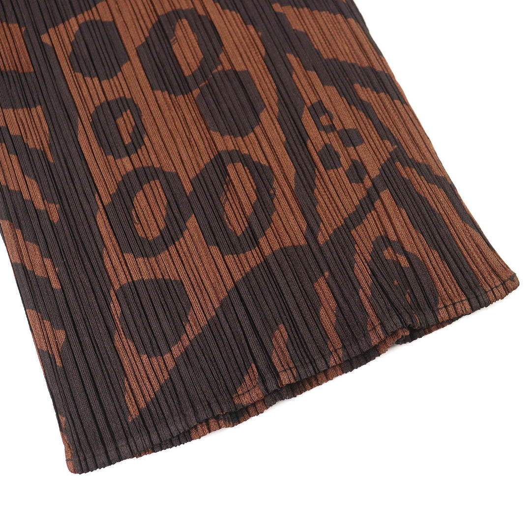 Excellent PLEATS PLEASE Pants All-over pattern long pants Brown Women 1