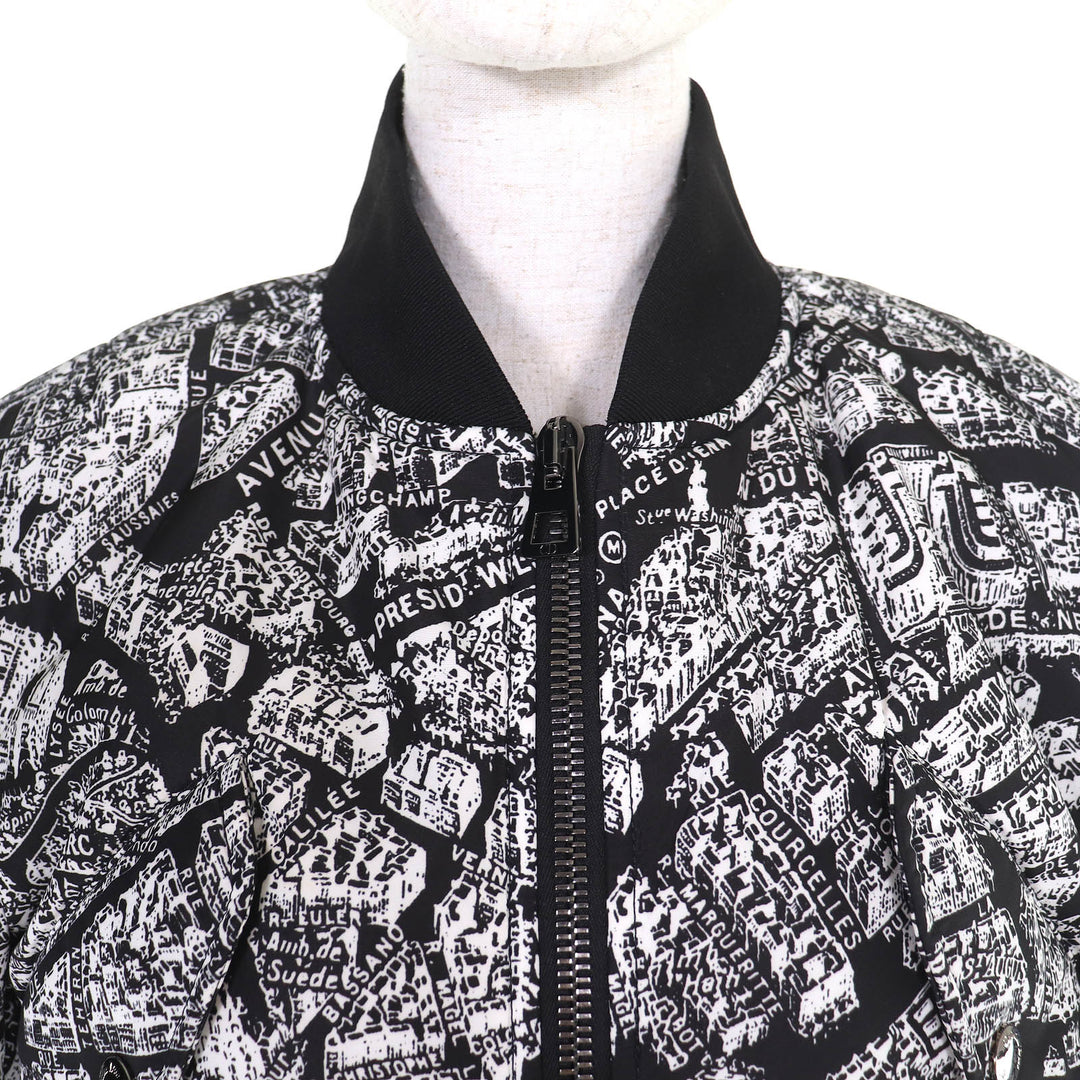Discounted Great Christian Dior Plan de Paris all-overprint padded cropped bomber jacket 38