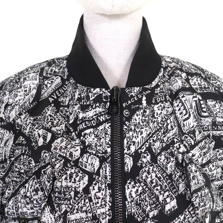 Discounted Great Christian Dior Plan de Paris all-overprint padded cropped bomber jacket 38