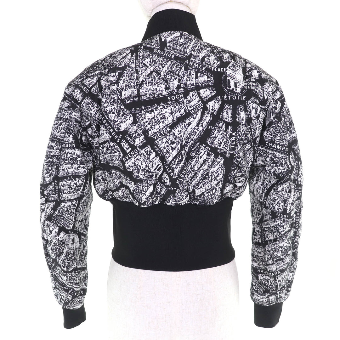 Discounted Great Christian Dior Plan de Paris all-overprint padded cropped bomber jacket 38