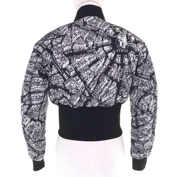 Discounted Great Christian Dior Plan de Paris all-overprint padded cropped bomber jacket 38