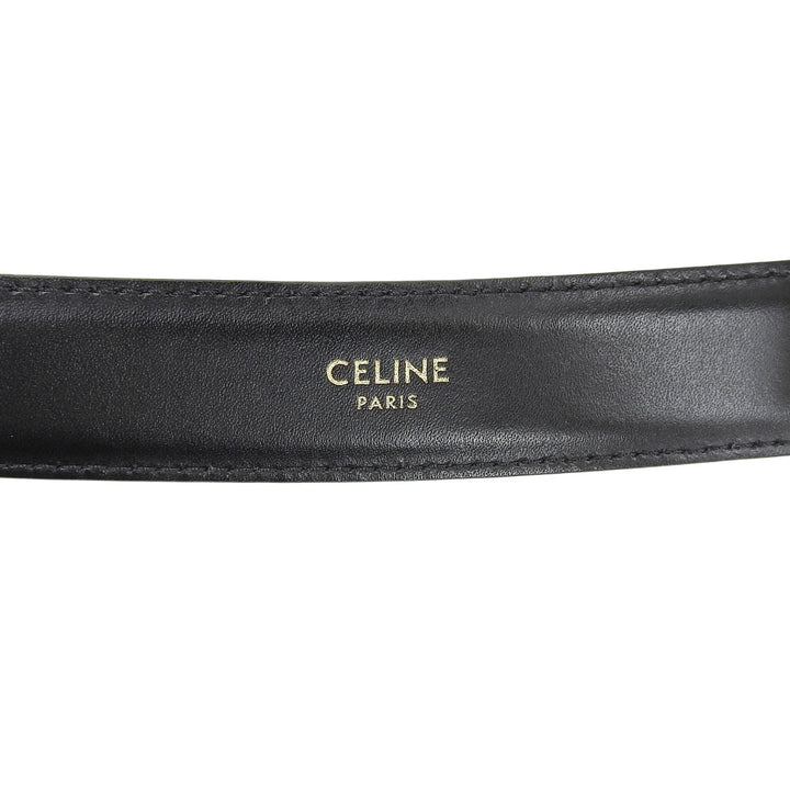 Great CELINE belt Medium Trim Off Leather black leather 45AK93A01 38NO