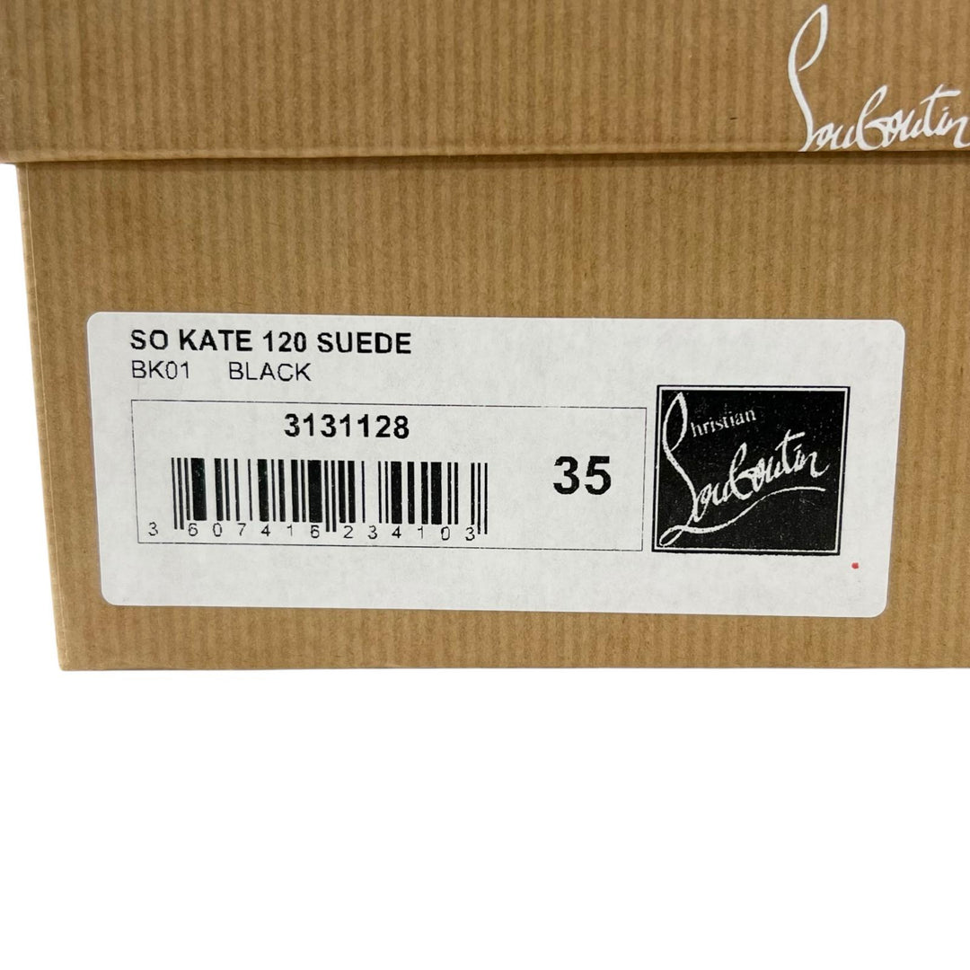 Excellent Christian Louboutin pumps SO KATE 120 black Suede leather Women 35