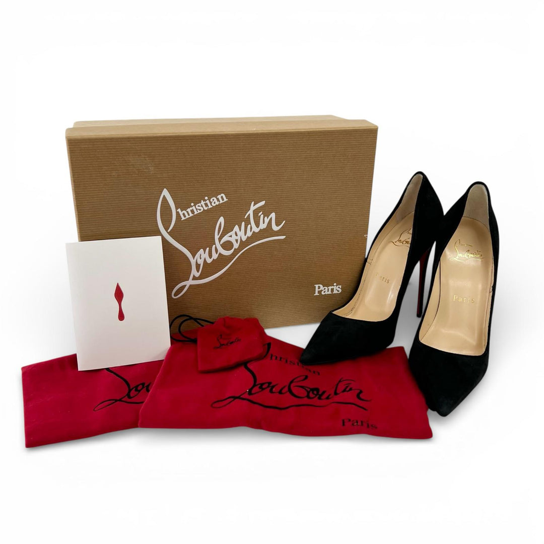 Excellent Christian Louboutin pumps SO KATE 120 black Suede leather Women 35