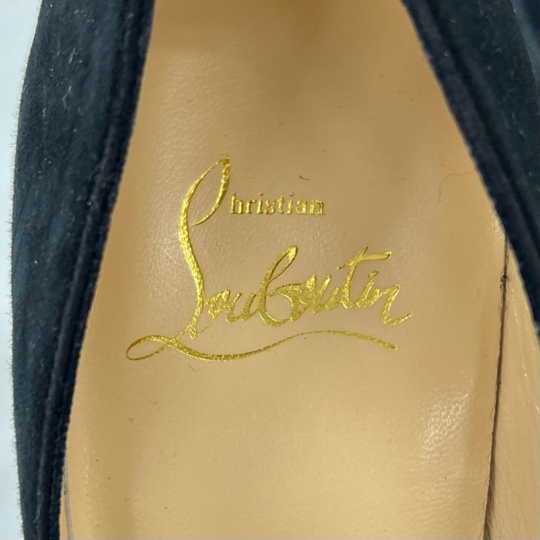 Excellent Christian Louboutin pumps SO KATE 120 black Suede leather Women 35