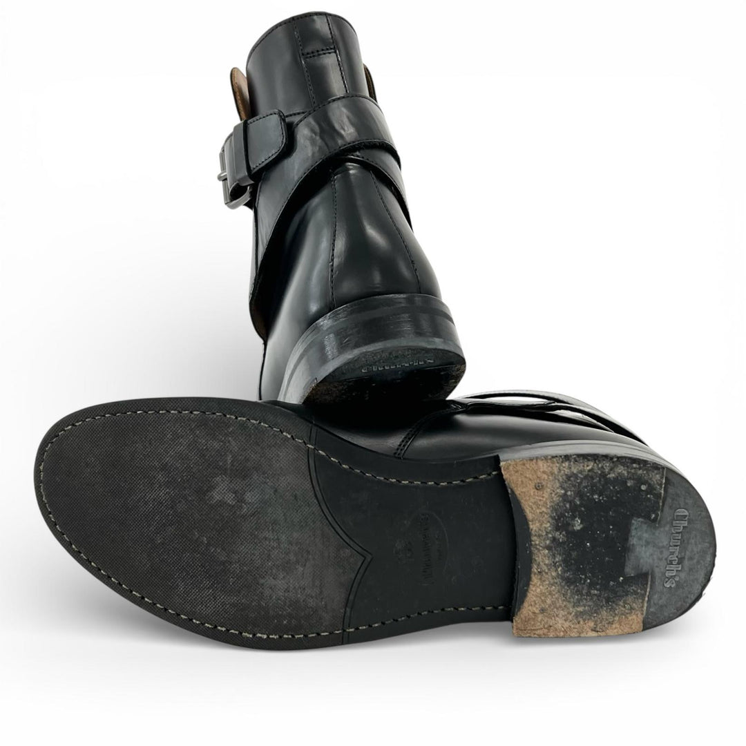 Great CHURCH'S boots LAUREN Belt Metal black leather Women 37