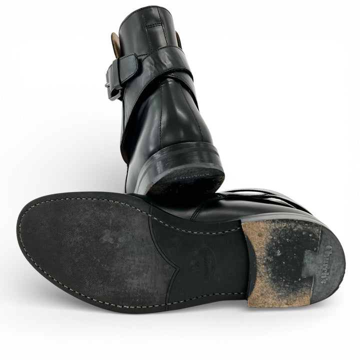 Great CHURCH'S boots LAUREN Belt Metal black leather Women 37