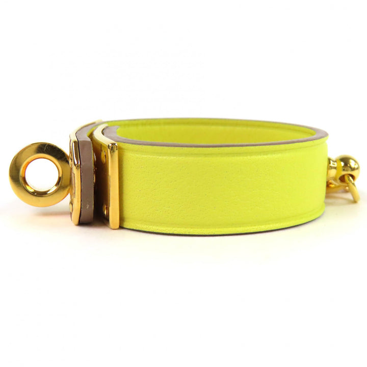 Pristine HERMES Kelly Leather Glove Holder yellow leather Women