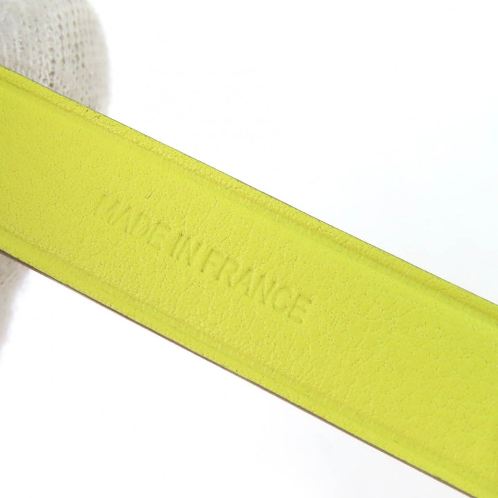 Pristine HERMES Kelly Leather Glove Holder yellow leather Women