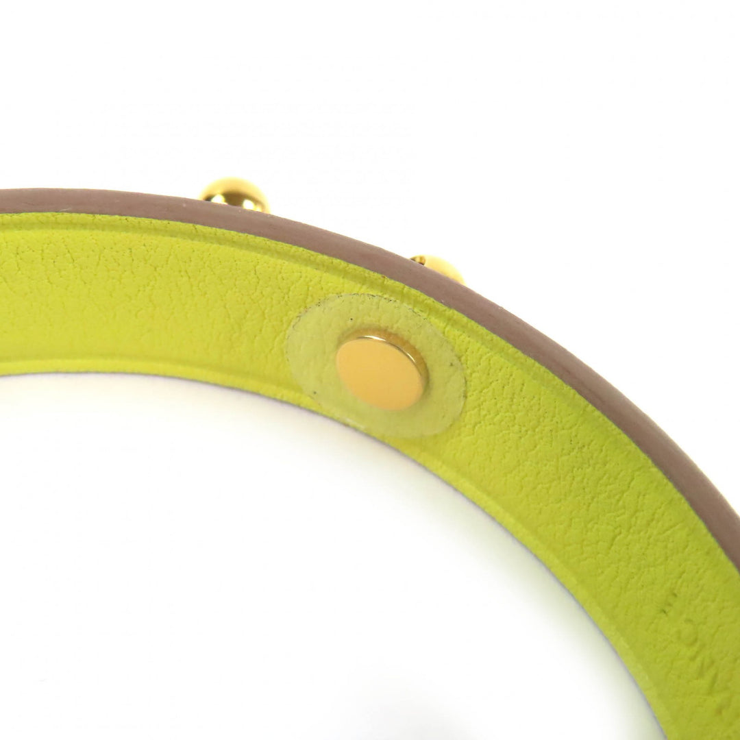 Pristine HERMES Kelly Leather Glove Holder yellow leather Women