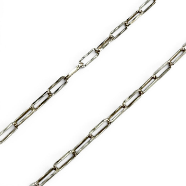 Great CHANEL Necklace Clover logo pendant Silver 925 Women