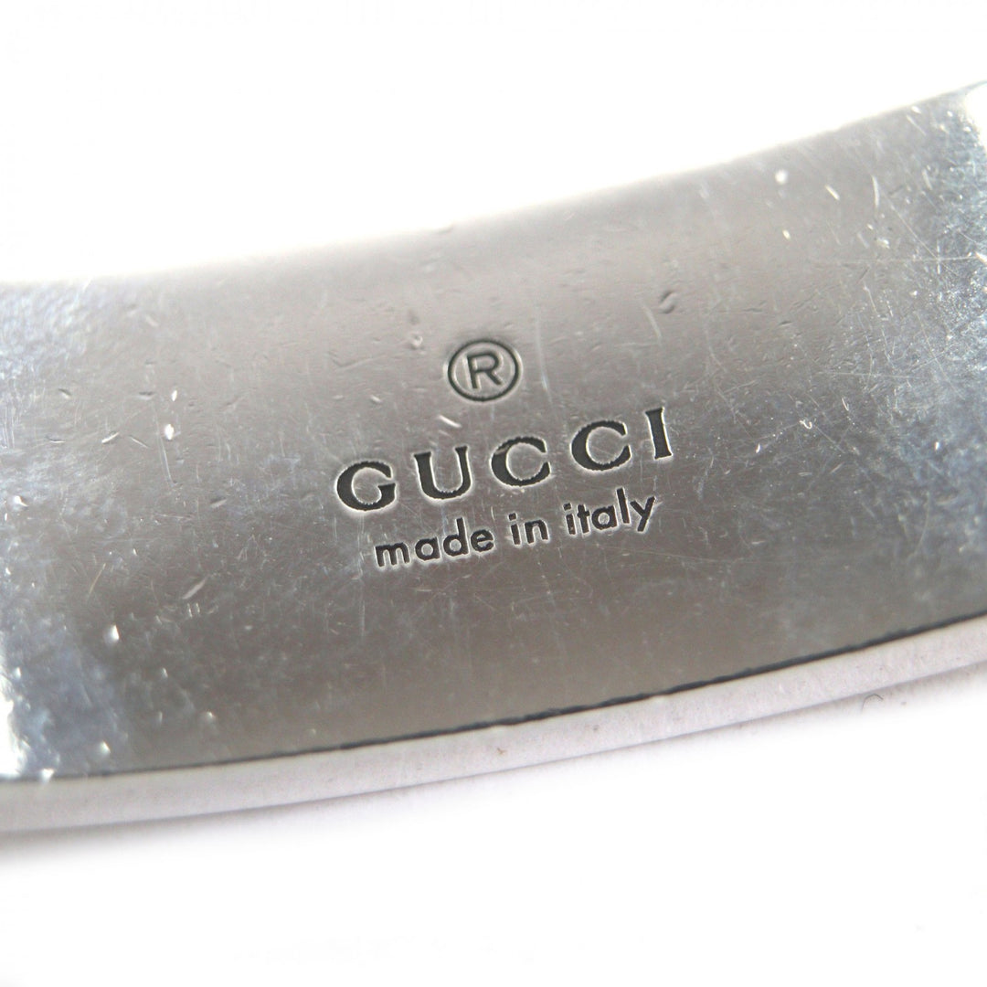 Very Good GUCCI bracelet GG&BEE Engraving Silver AG925 mens 17