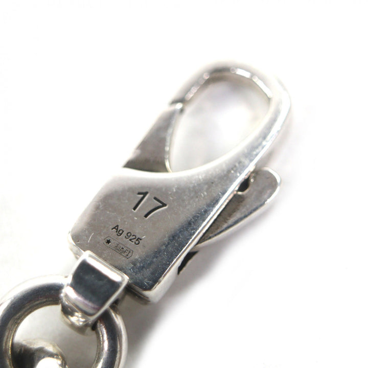 Very Good GUCCI bracelet GG&BEE Engraving Silver AG925 mens 17