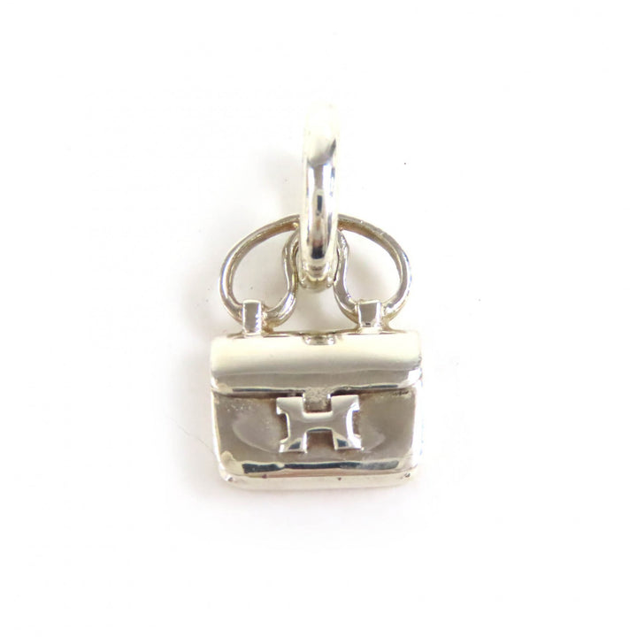 Great HERMES Pendant top Amulet Constance Bag motif Silver AG925 Women