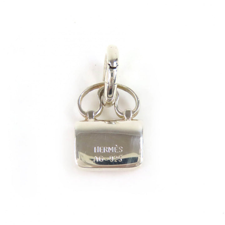 Great HERMES Pendant top Amulet Constance Bag motif Silver AG925 Women