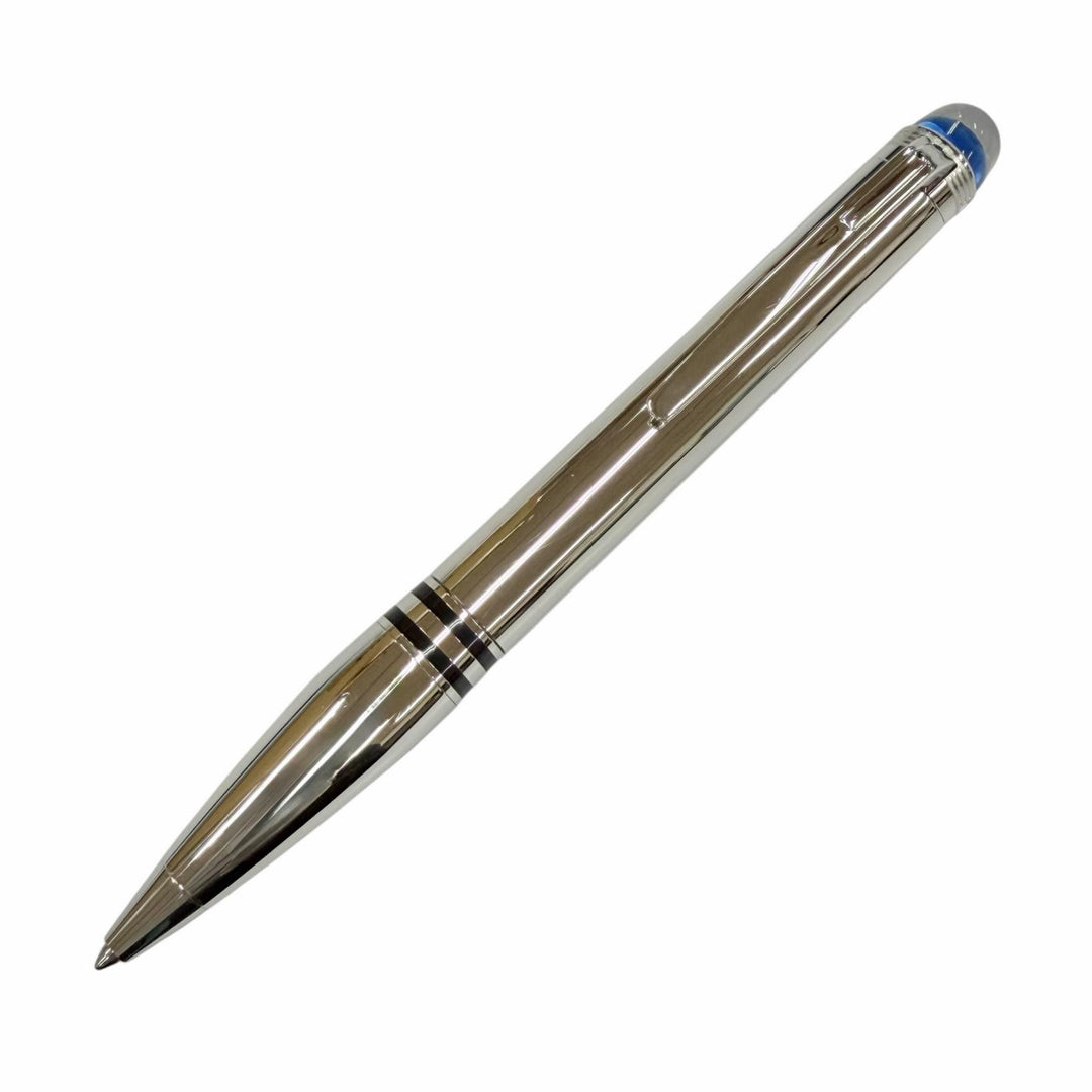 Great MONTBLANC Ballpoint pen Starwalker Metal New Blue Dome Silver ー mens