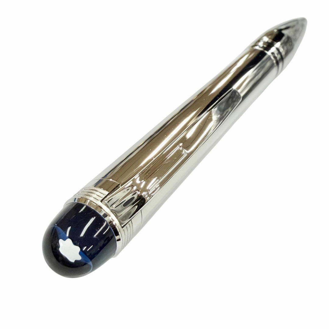 Great MONTBLANC Ballpoint pen Starwalker Metal New Blue Dome Silver ー mens