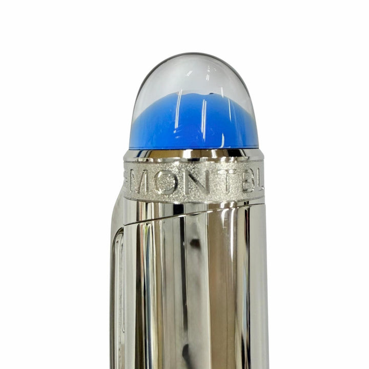 Great MONTBLANC Ballpoint pen Starwalker Metal New Blue Dome Silver ー mens