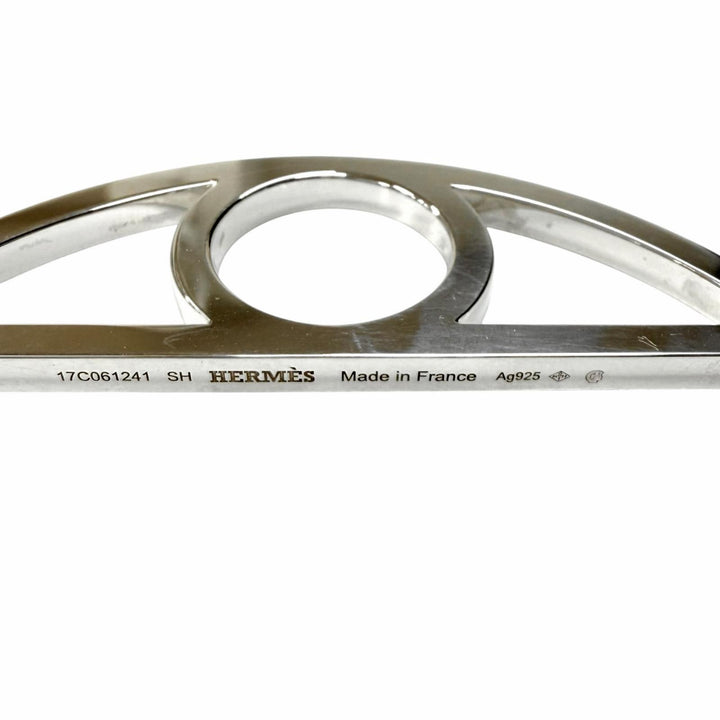 Great HERMES Bangle Chaine d'Ancre Game Silver AG925 Women