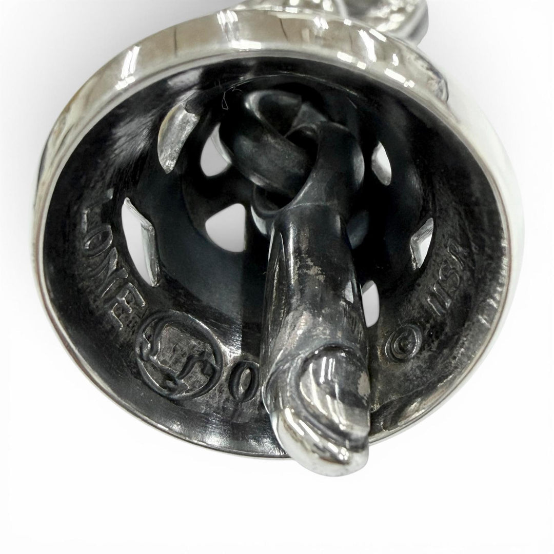 Excellent LONE ONES Pendant top Crane bell M Silver 925 mens