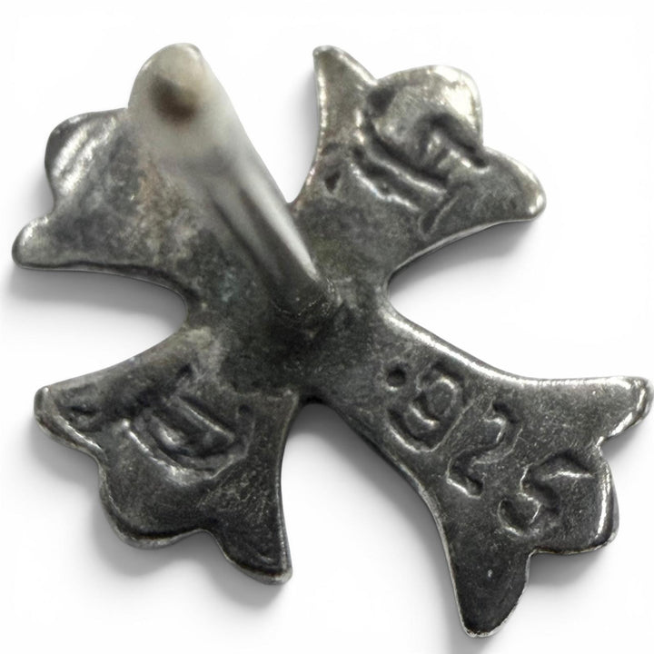 Great CHROME HEARTS Pierce No.2 CH CRS FAT CH Cross Fat Stud Set of 2 Silver 925