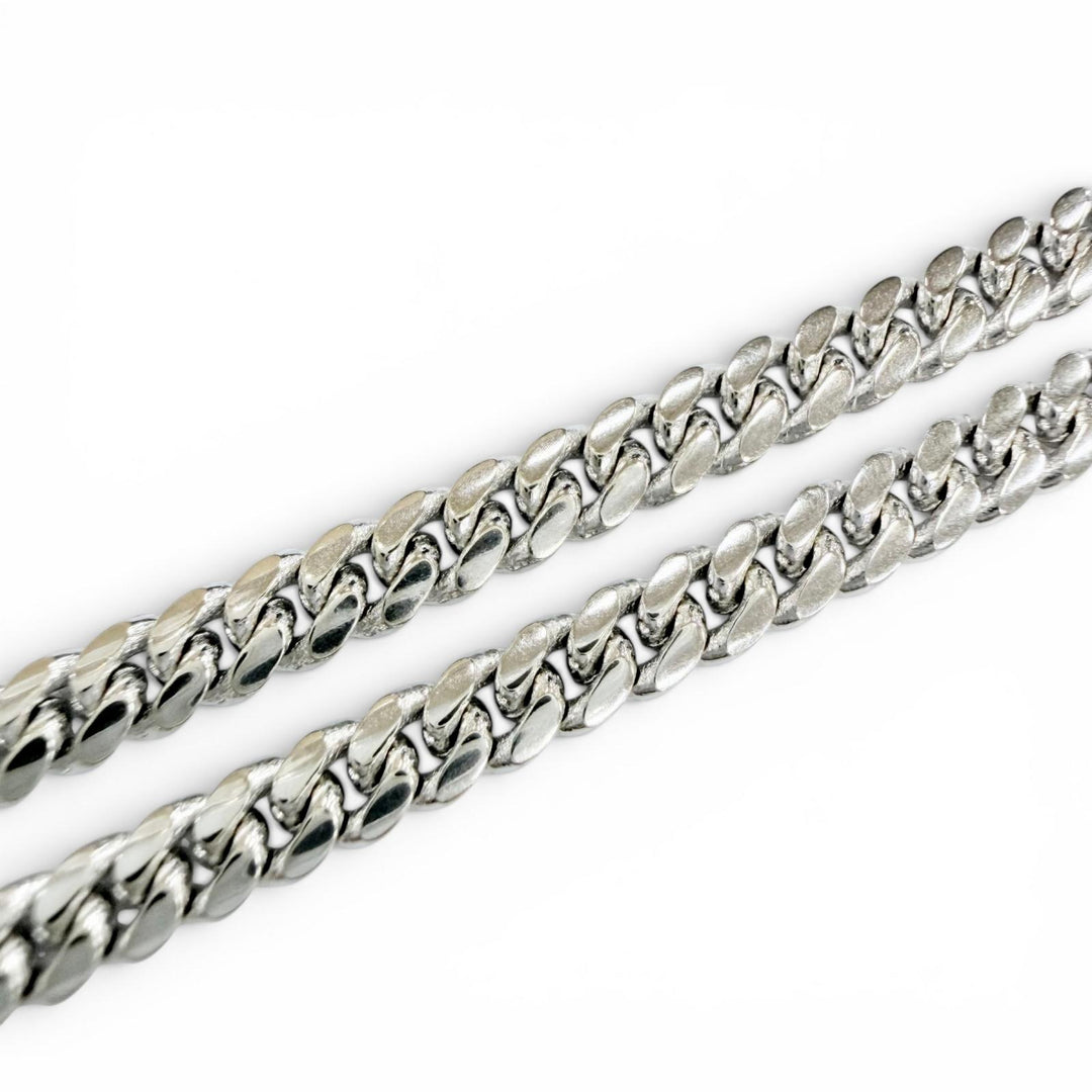 Excellent AVALANCHE Necklace Miami Chain White gold 10K mens