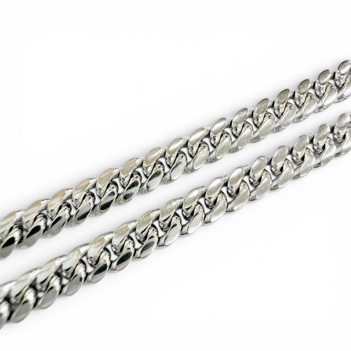 Excellent AVALANCHE Necklace Miami Chain White gold 10K mens