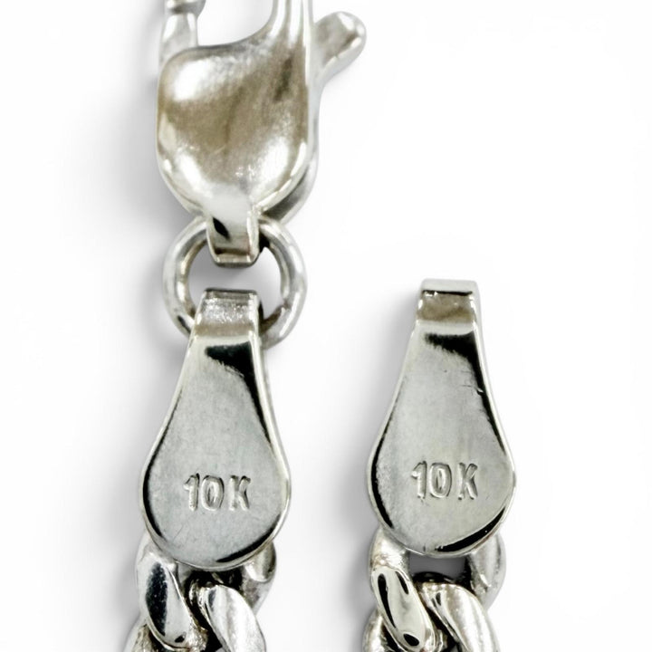 Excellent AVALANCHE Necklace Miami Chain White gold 10K mens