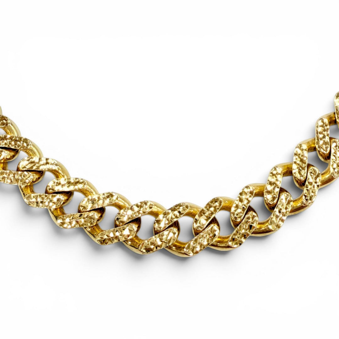 Excellent AVALANCHE Necklace Miami diamond cut Yellow Gold 10K mens