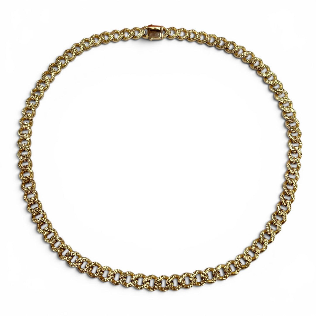 Excellent AVALANCHE Necklace Miami diamond cut Yellow Gold 10K mens