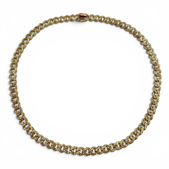 Excellent AVALANCHE Necklace Miami diamond cut Yellow Gold 10K mens