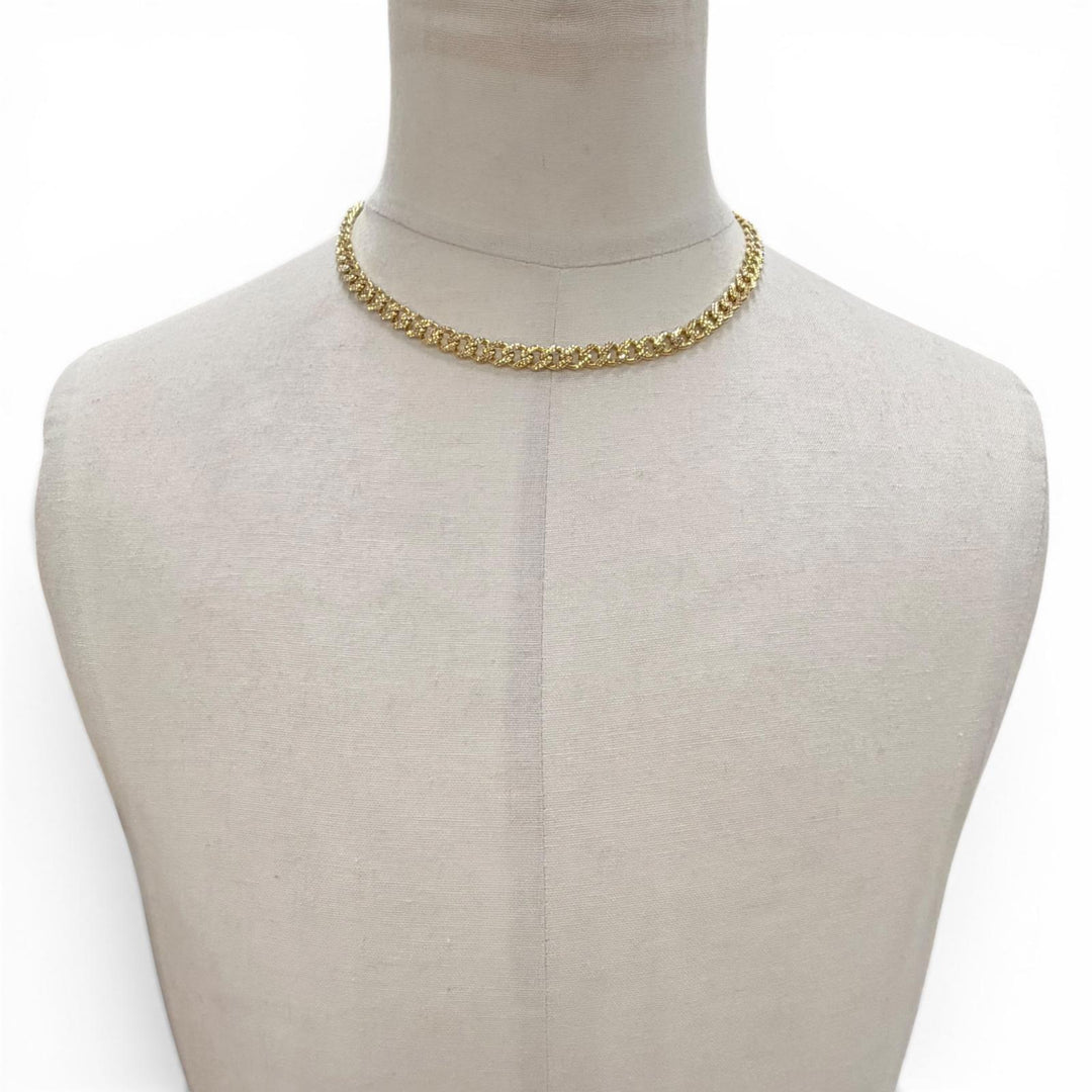 Excellent AVALANCHE Necklace Miami diamond cut Yellow Gold 10K mens