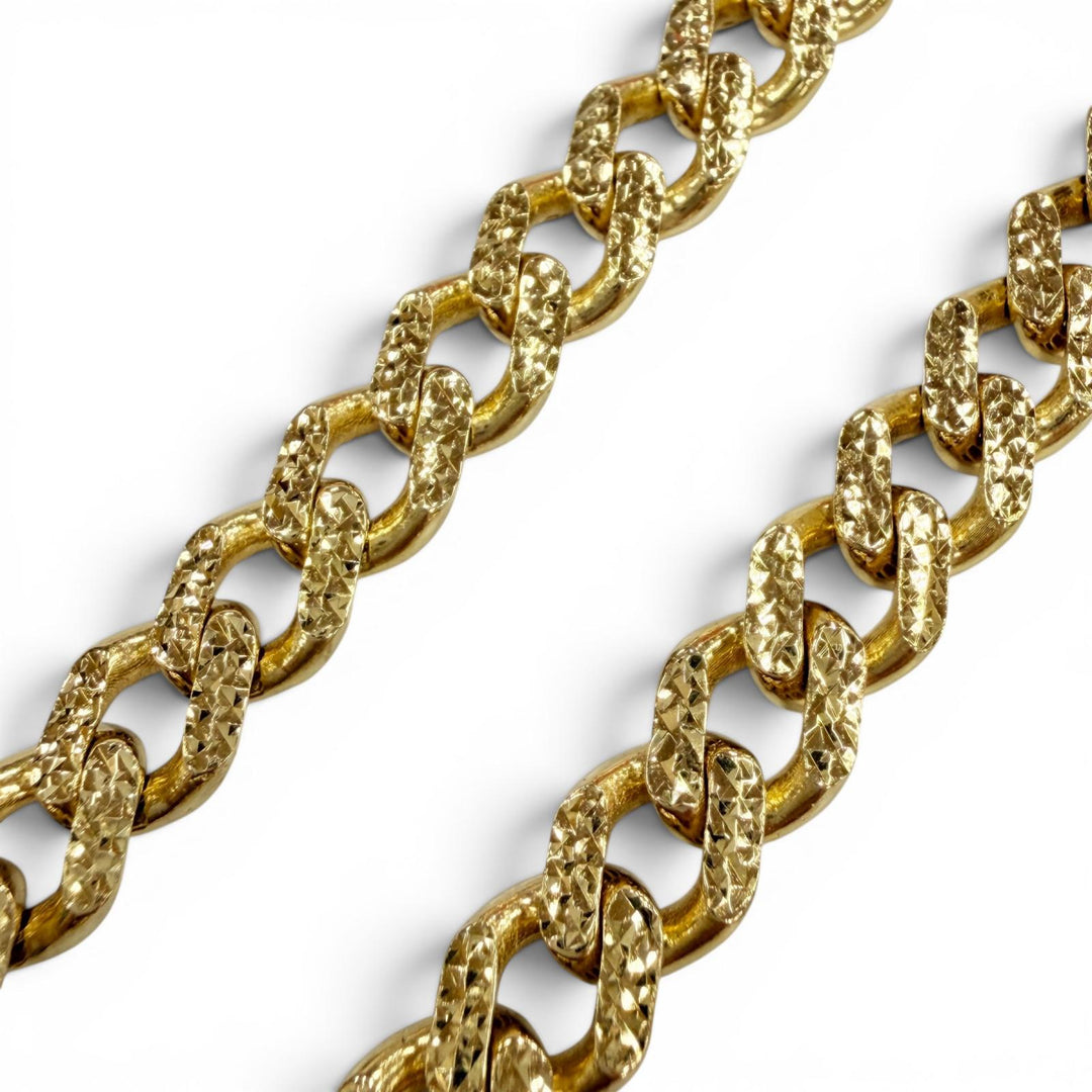 Excellent AVALANCHE Necklace Miami diamond cut Yellow Gold 10K mens