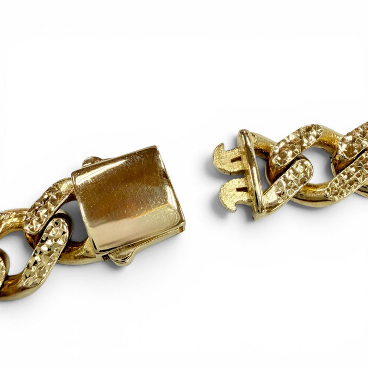 Excellent AVALANCHE Necklace Miami diamond cut Yellow Gold 10K mens
