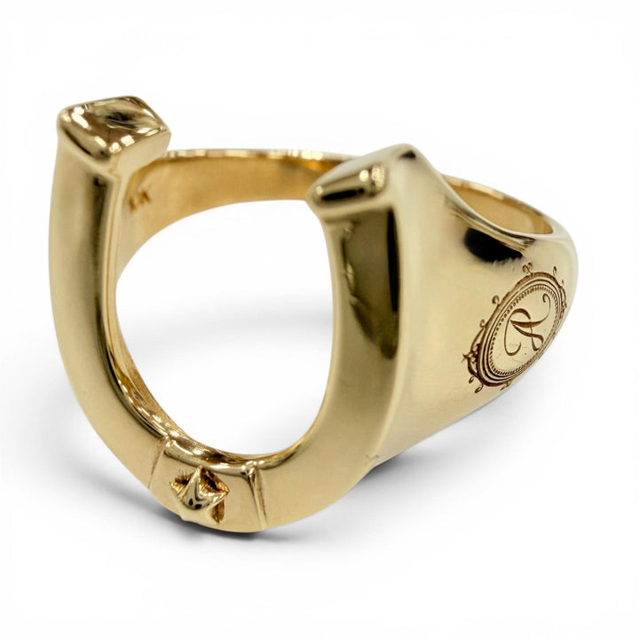 Excellent AVALANCHE Ring ring Horseshoe Star gold 10K Women