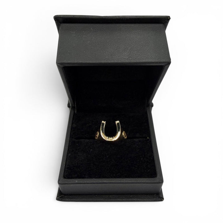 Excellent AVALANCHE Ring ring Horseshoe Star gold 10K Women