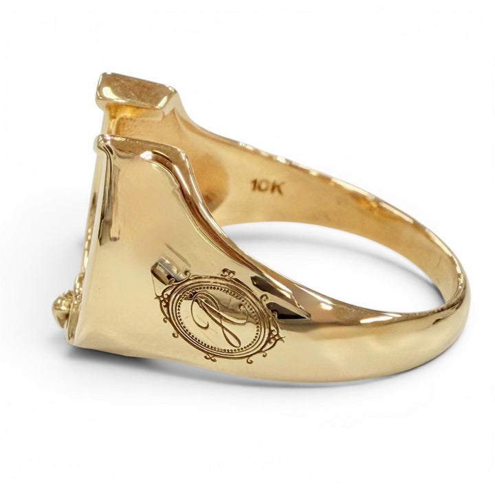 Excellent AVALANCHE Ring ring Horseshoe Star gold 10K Women