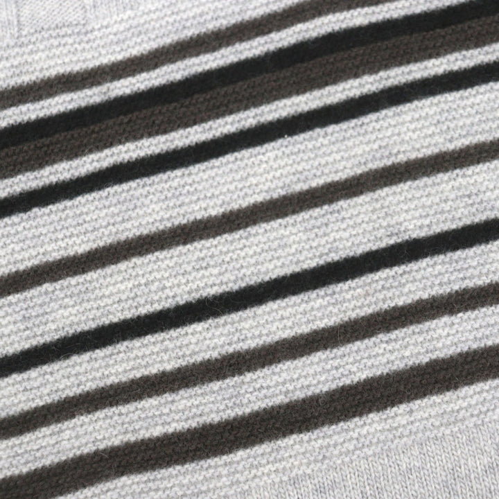 Excellent HERMES sweater crew neck pullover knit gray wool mens S 467210HA