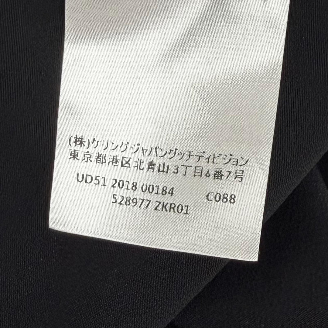 Great GUCCI one piece Sherry Line Short Sleeve black Rayon Women 38 528977