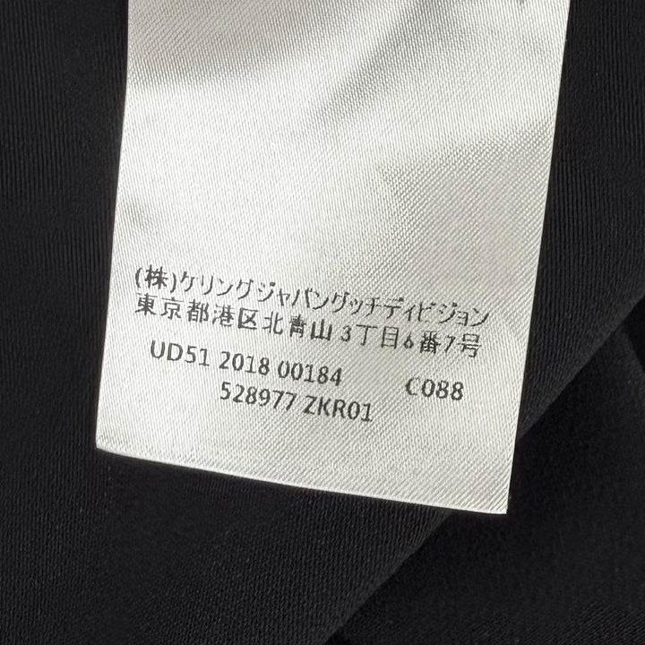 Great GUCCI one piece Sherry Line Short Sleeve black Rayon Women 38 528977