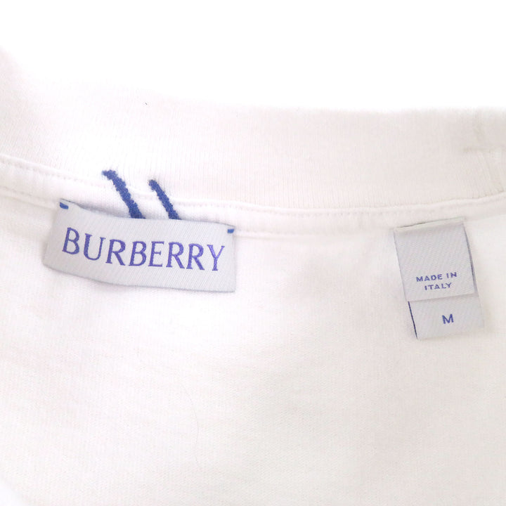 Excellent BURBERRY Short sleeve T-shirt Logo embroidery white