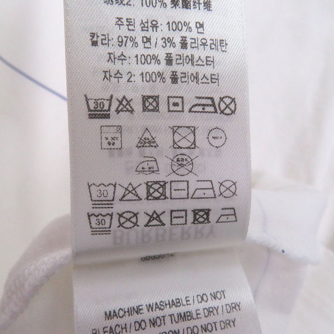 Excellent BURBERRY Short sleeve T-shirt Logo embroidery white